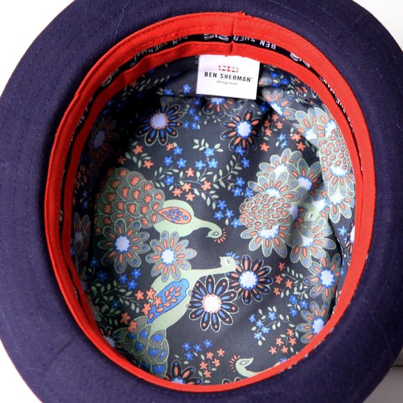 Ben Sherman Navy Cotton Chino Twill PORK PIE w/ Mod Gg band **BNWT** - Picture 2 of 5